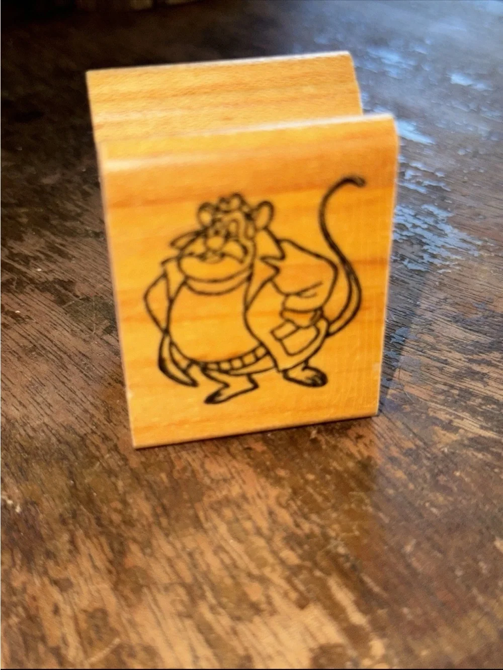 Vintage Wooden Disney Chip n’ Dale Rescue Rangers Character Rubber Stamp